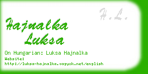 hajnalka luksa business card